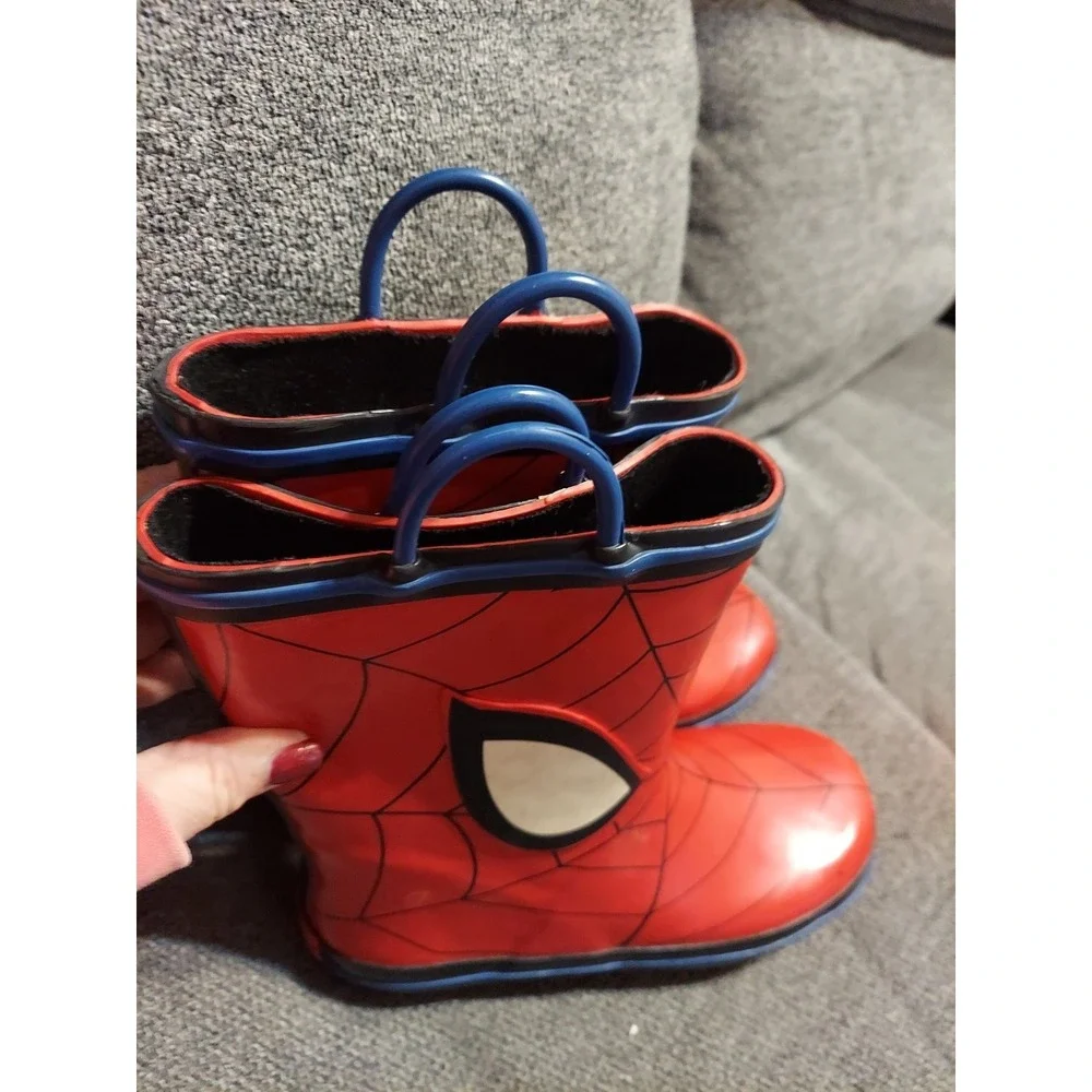 MARVEL SPIDERMAN‎ Toddler Boy's Multi-Size RAIN BOOTS Waterproof - Size 2-3
